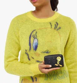 Looney Tunes X Mcm Portemonnaie Mit Rundum-Reissverschluss In Visetos