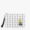 Looney Tunes X Mcm Reissverschluss-Pouch In Visetos Mit Handgelenksband