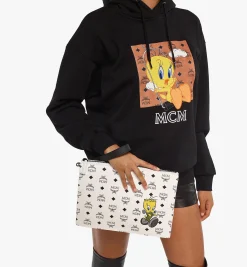 Looney Tunes X Mcm Reissverschluss-Pouch In Visetos Mit Handgelenksband