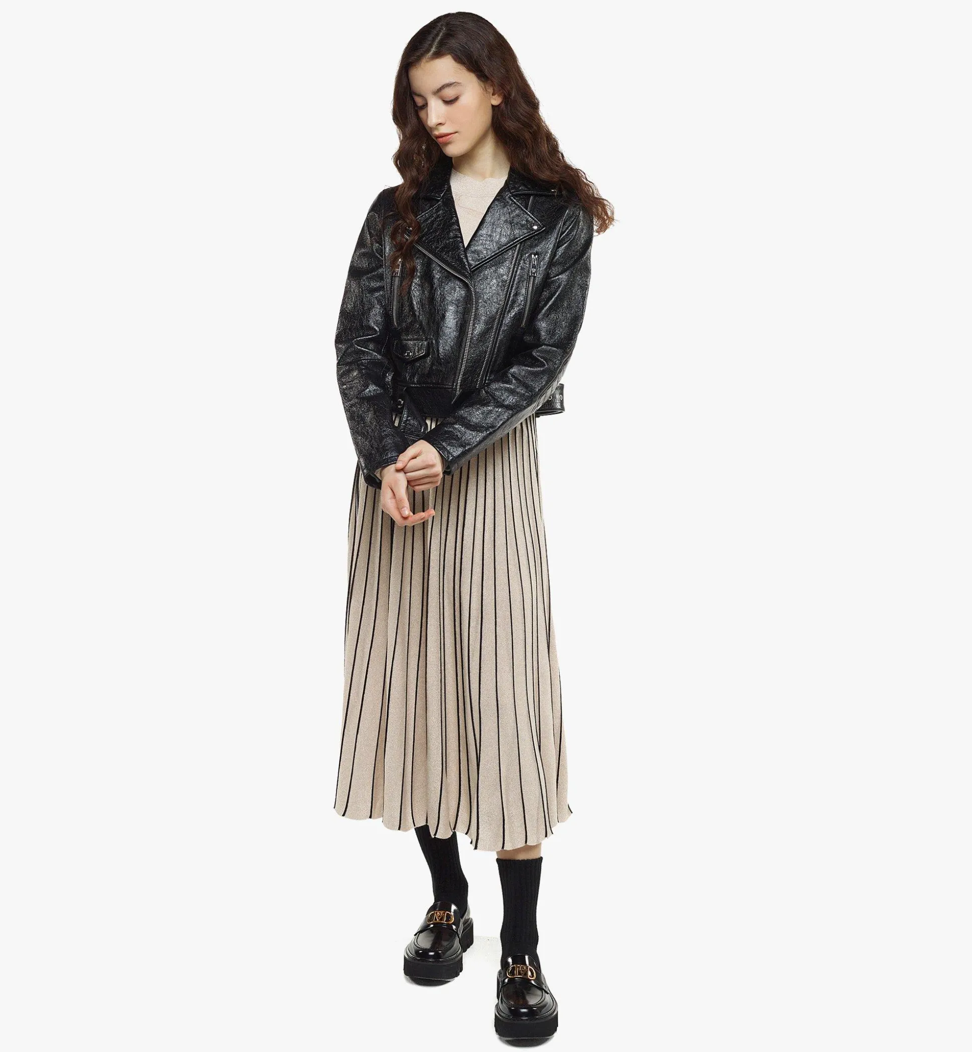 Mcmotor Bikerjacke Aus Lammleder