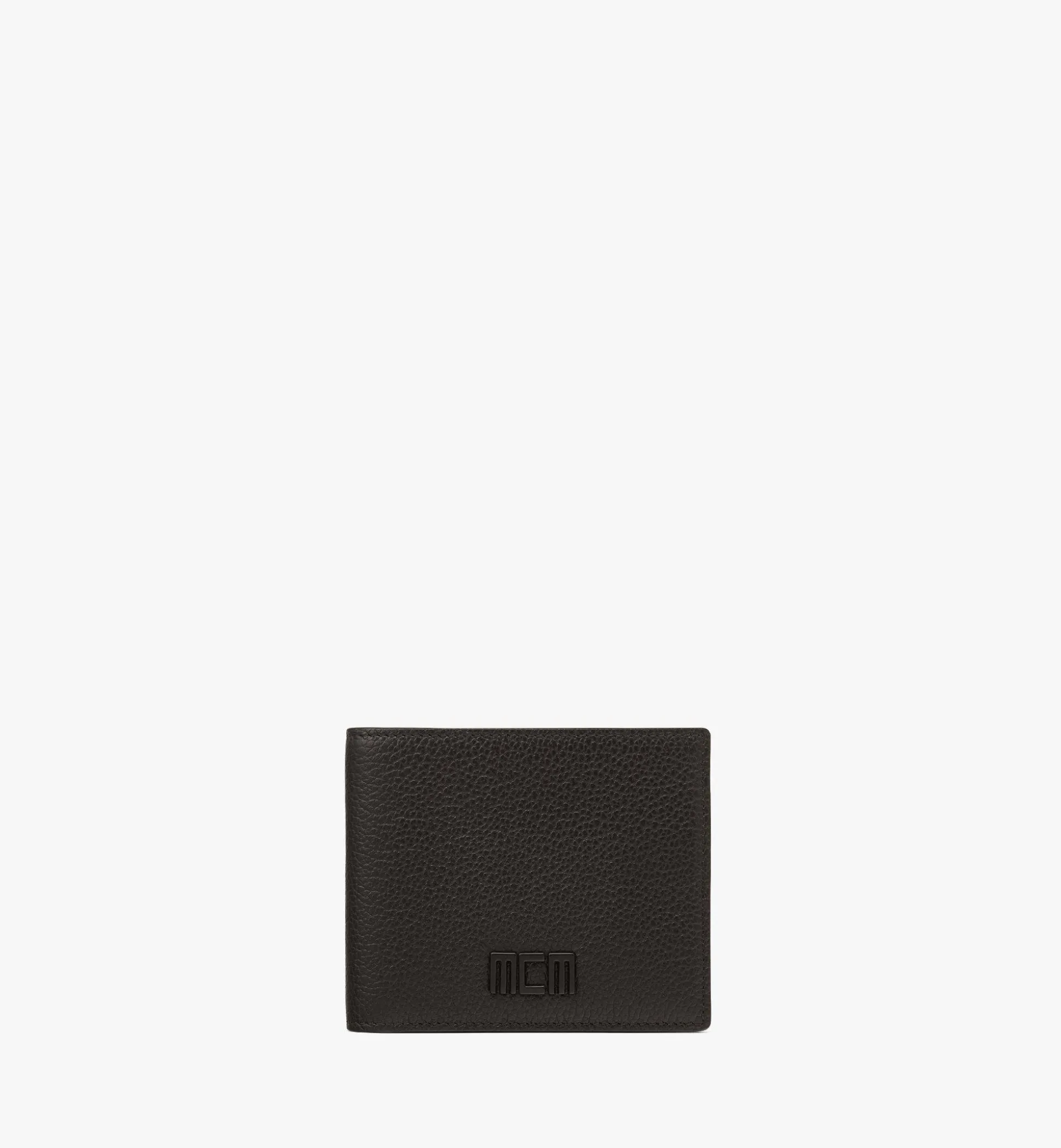 Mcm Tech Gefaltetes Portemonnaie Aus Gepragtem, Spanischem Leder