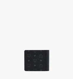 Mcm Tech Gefaltetes Portemonnaie In Visetos Leder-Mix