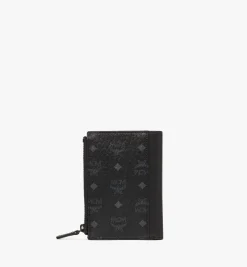 Mcm Tech Gefaltetes Portemonnaie Mit Schnappverschluss In Visetos Leder-Mix