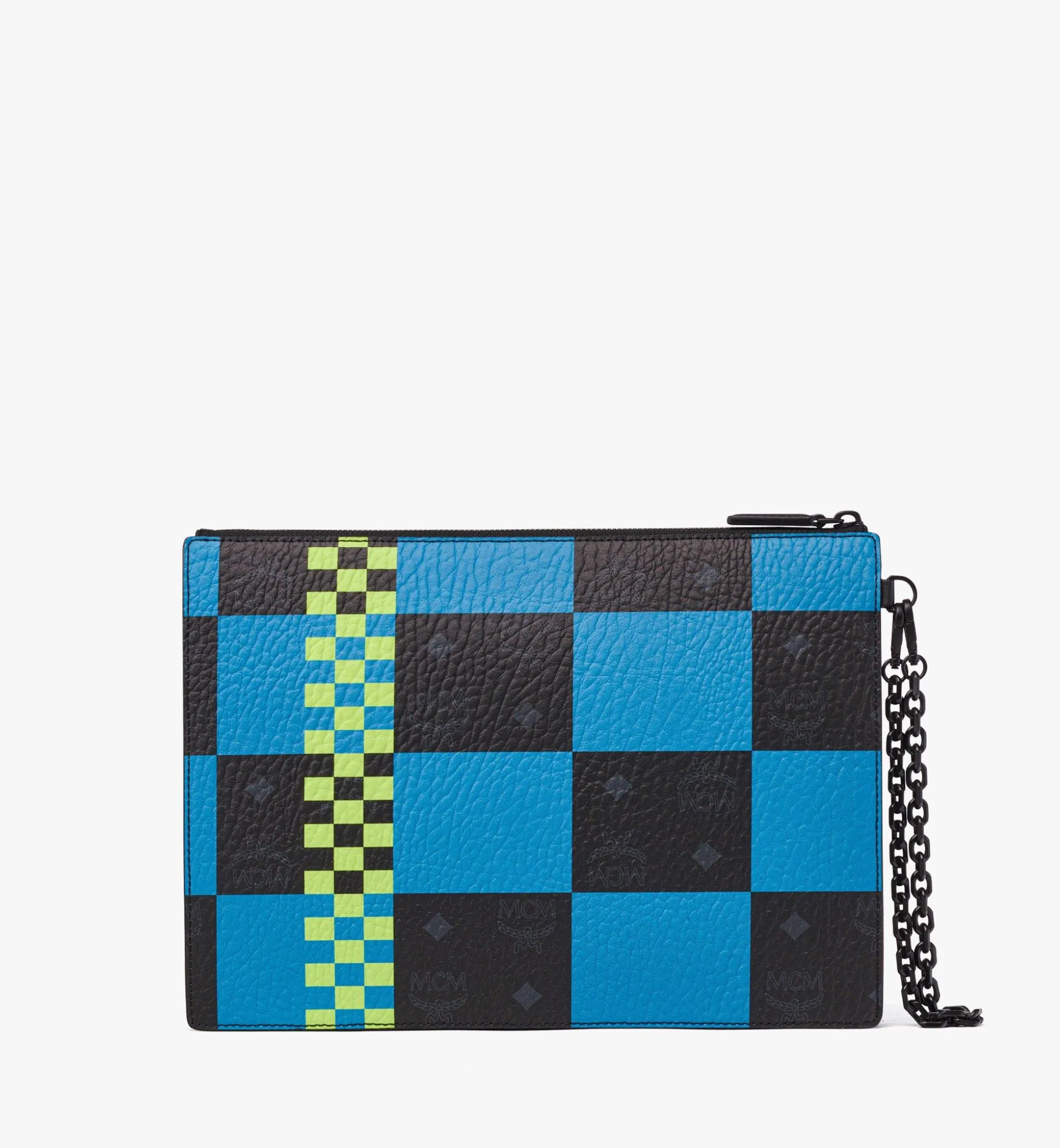 Mcm Tech Pouch Mit Handgelenksband Und Reissverschluss In Checkerboard Visetos