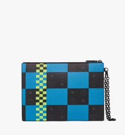 Mcm Tech Pouch Mit Handgelenksband Und Reissverschluss In Checkerboard Visetos