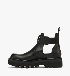Mode Travia Open Ankle Boots Aus Kalbsleder
