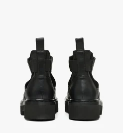 Mode Travia Open Ankle Boots Aus Kalbsleder
