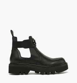 Mode Travia Open Ankle Boots Aus Kalbsleder