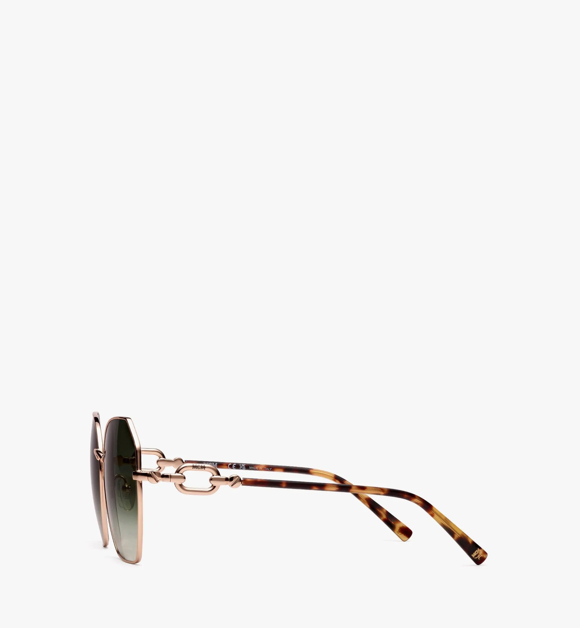 Modifizierte Rechteckige Sonnenbrille Mit Kettengliedern