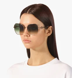 Modifizierte Rechteckige Sonnenbrille Mit Kettengliedern
