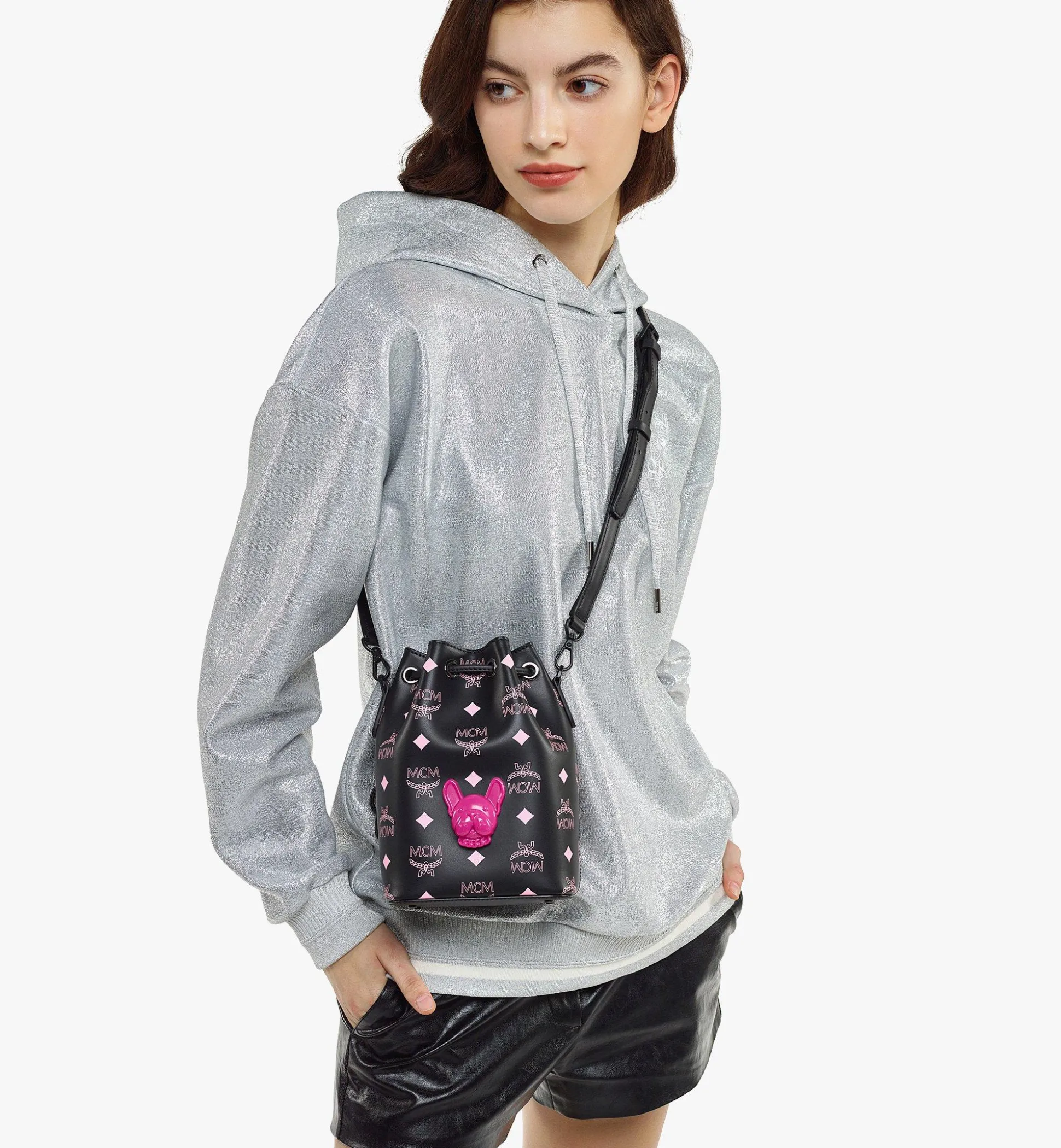 M Pup Kordelzugtasche Aus Leder Mit Color Splash Visetos