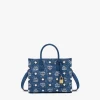 Munchen Tragetasche In Vintage Denim Jacquard