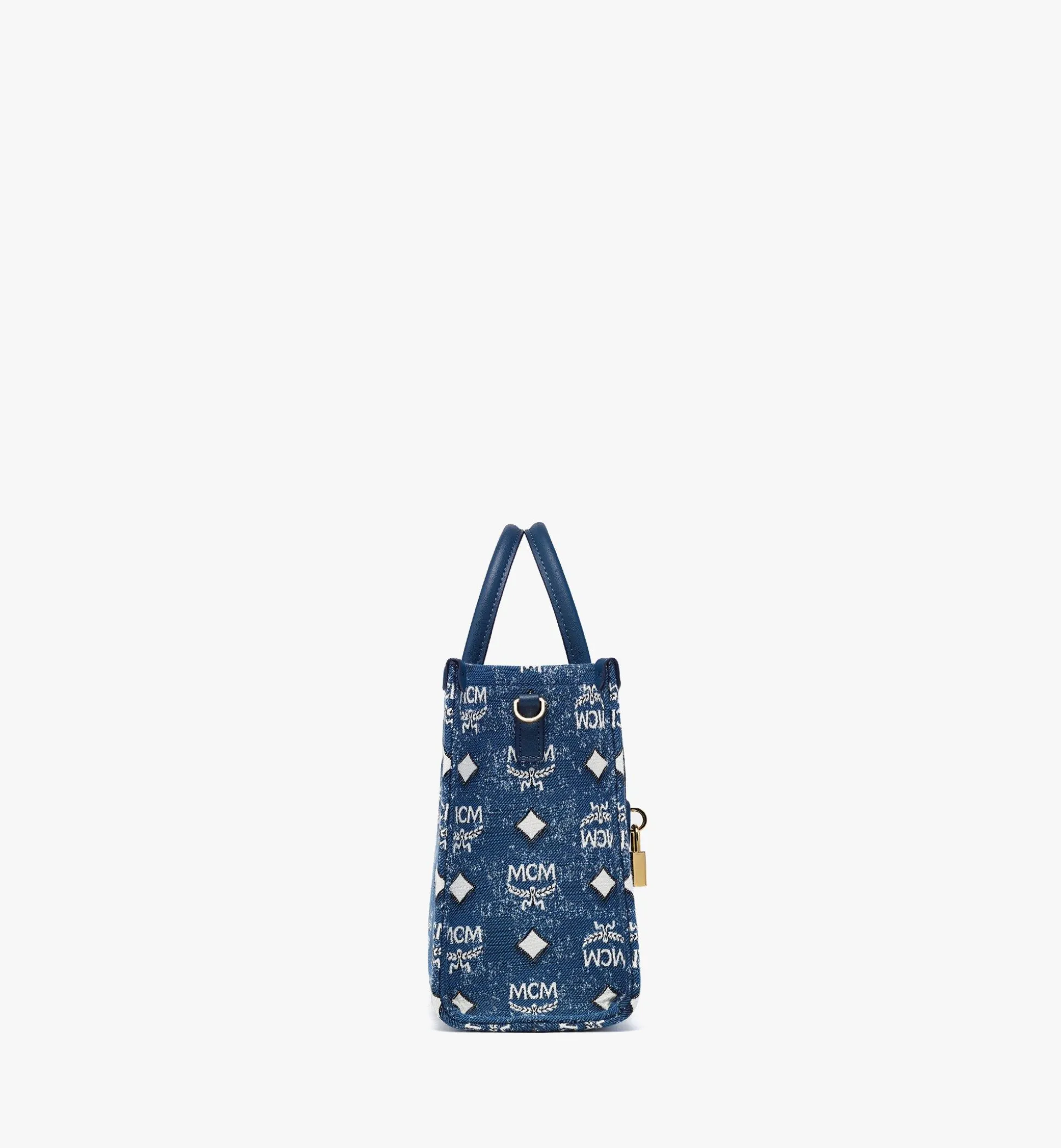 Munchen Tragetasche In Vintage Denim Jacquard