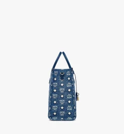 Munchen Tragetasche In Vintage Denim Jacquard