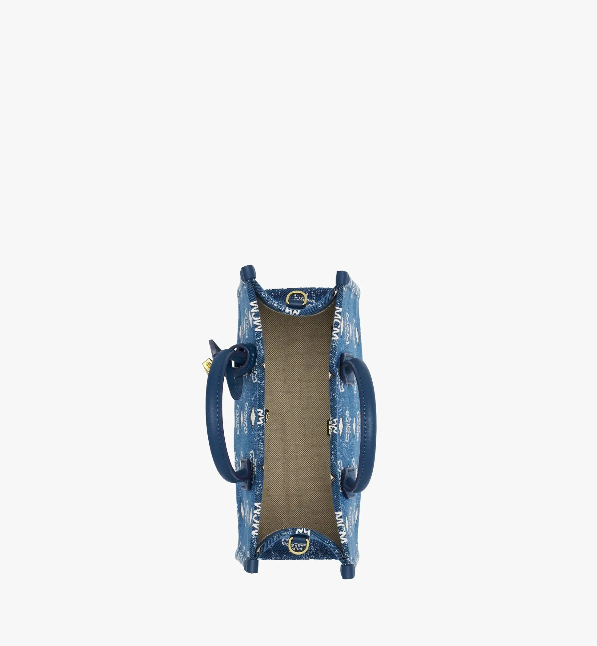 Munchen Tragetasche In Vintage Denim Jacquard