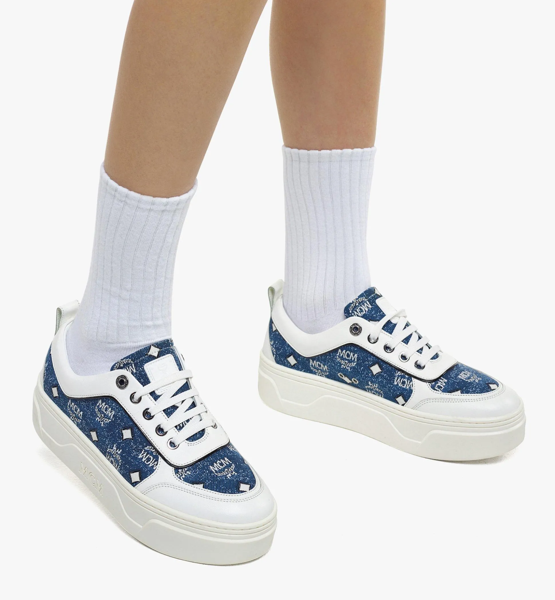 Plateausneaker Skyward In Vintage Denim Jacquard