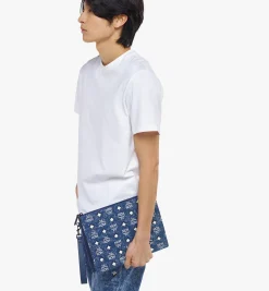 Pouch Mit Handgelenksband Und Reissverschluss In Vintage Denim Jacquard