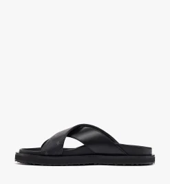 Sandalen In Visetos Leder-Mix