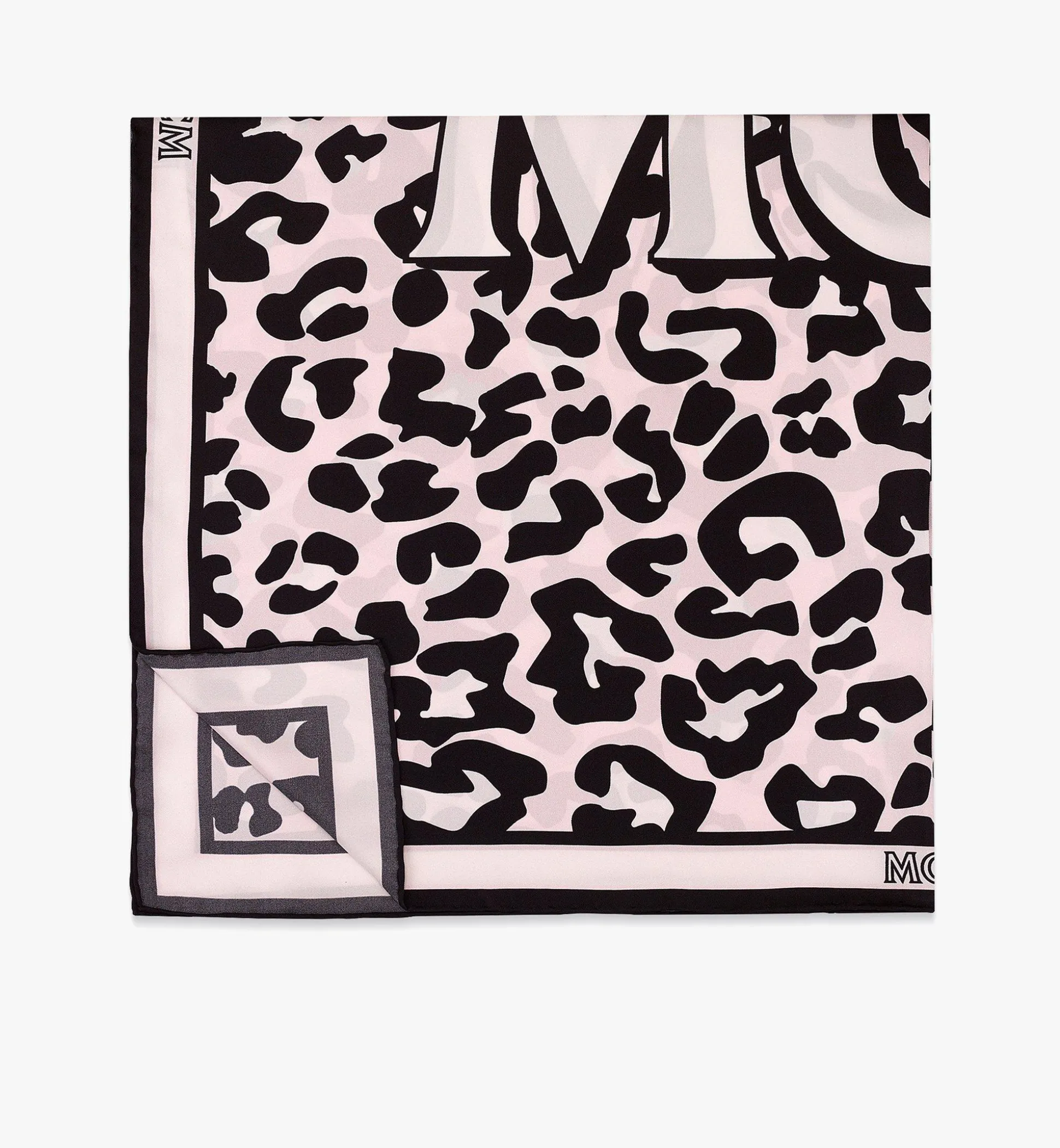 Seidenhalstuch Mit Leopardenmuster Und Logos