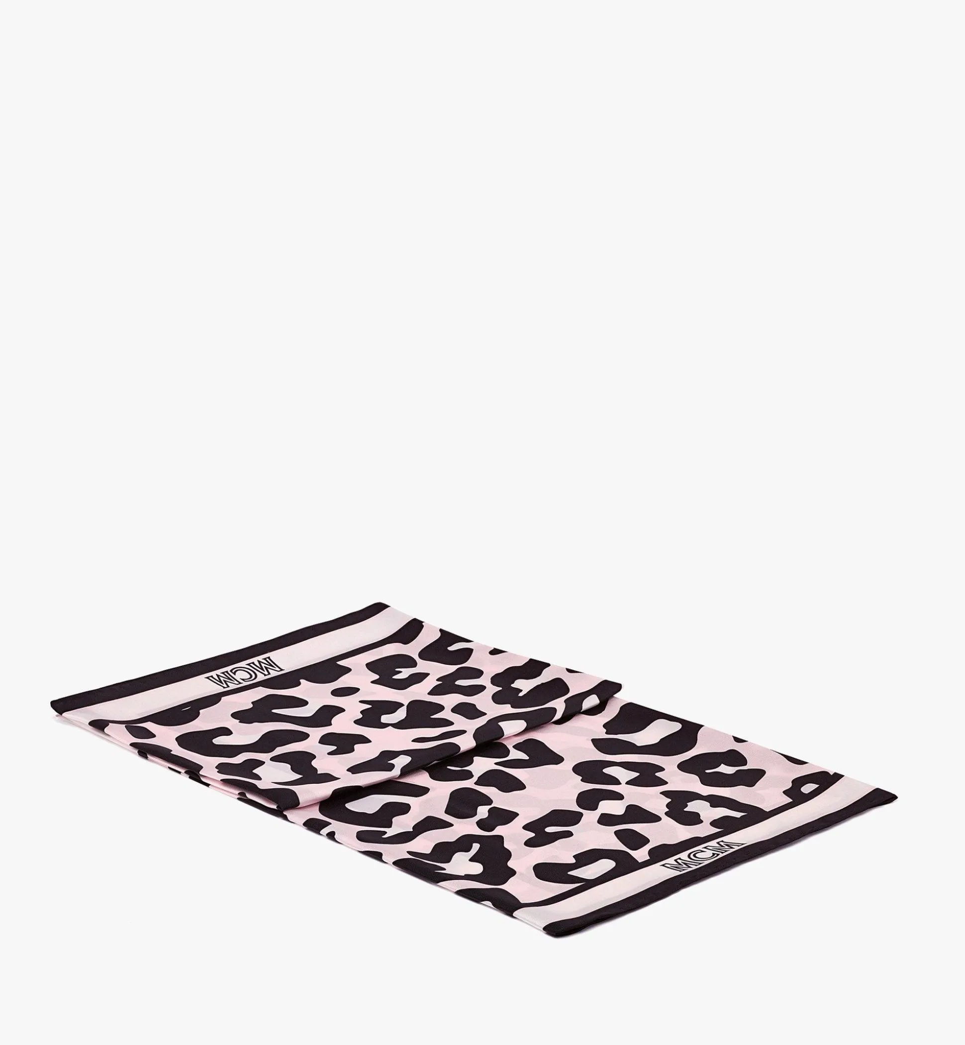 Seidenhalstuch Mit Leopardenmuster Und Logos