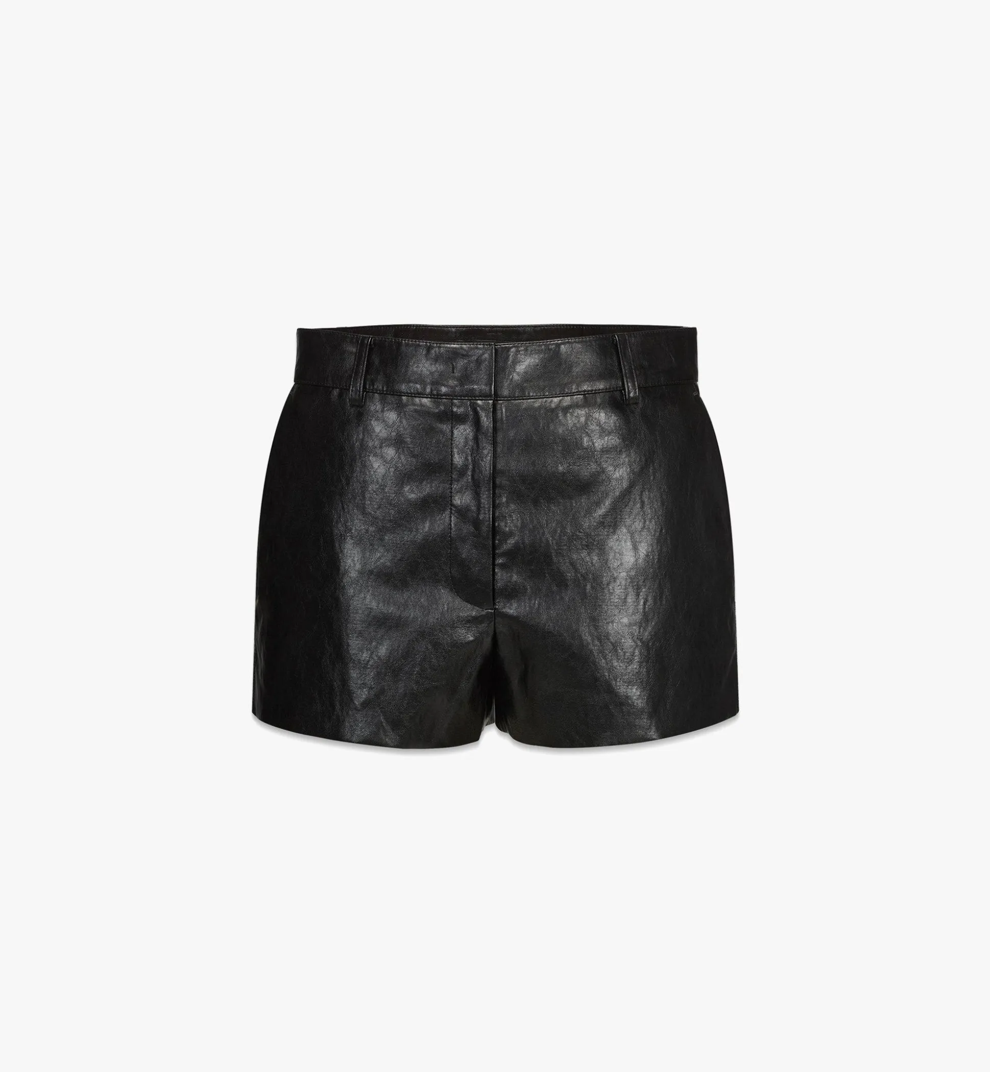 Shorts Aus Geknautschtem Kunstleder Fur Damen