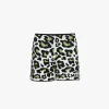 Shorts Aus Jacquard-Strick Mit Leopardenmuster