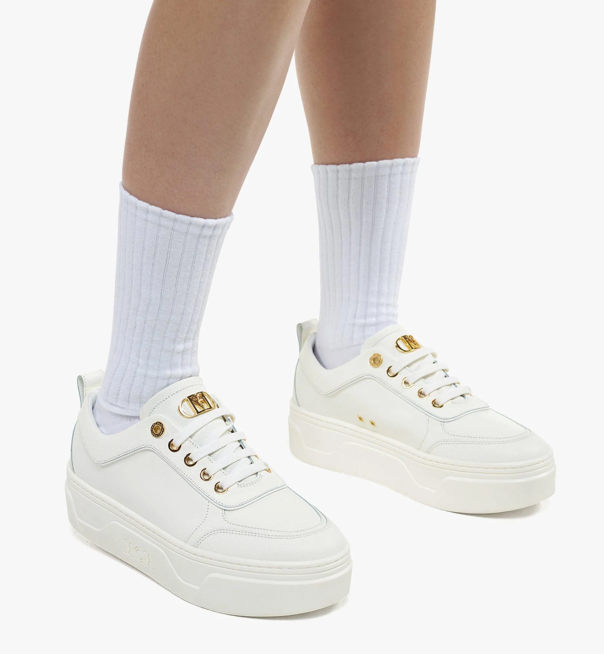 Skyward Plateausneaker Aus Saffianleder