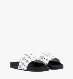Slides Mit Monogramm-Print