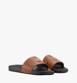 Slides Mit Monogramm-Print