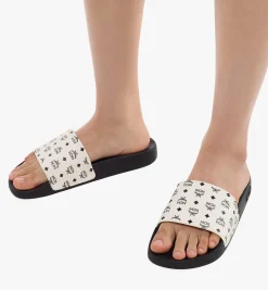 Slides Mit Monogramm-Print