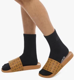 Slides Mit Monogramm-Print