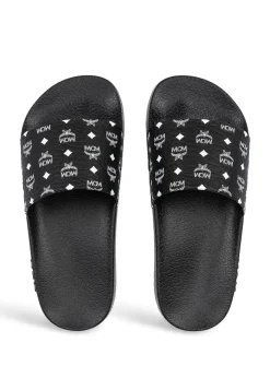 Slides Mit Monogramm-Print