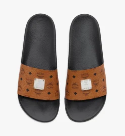 Slides Mit Monogramm-Print
