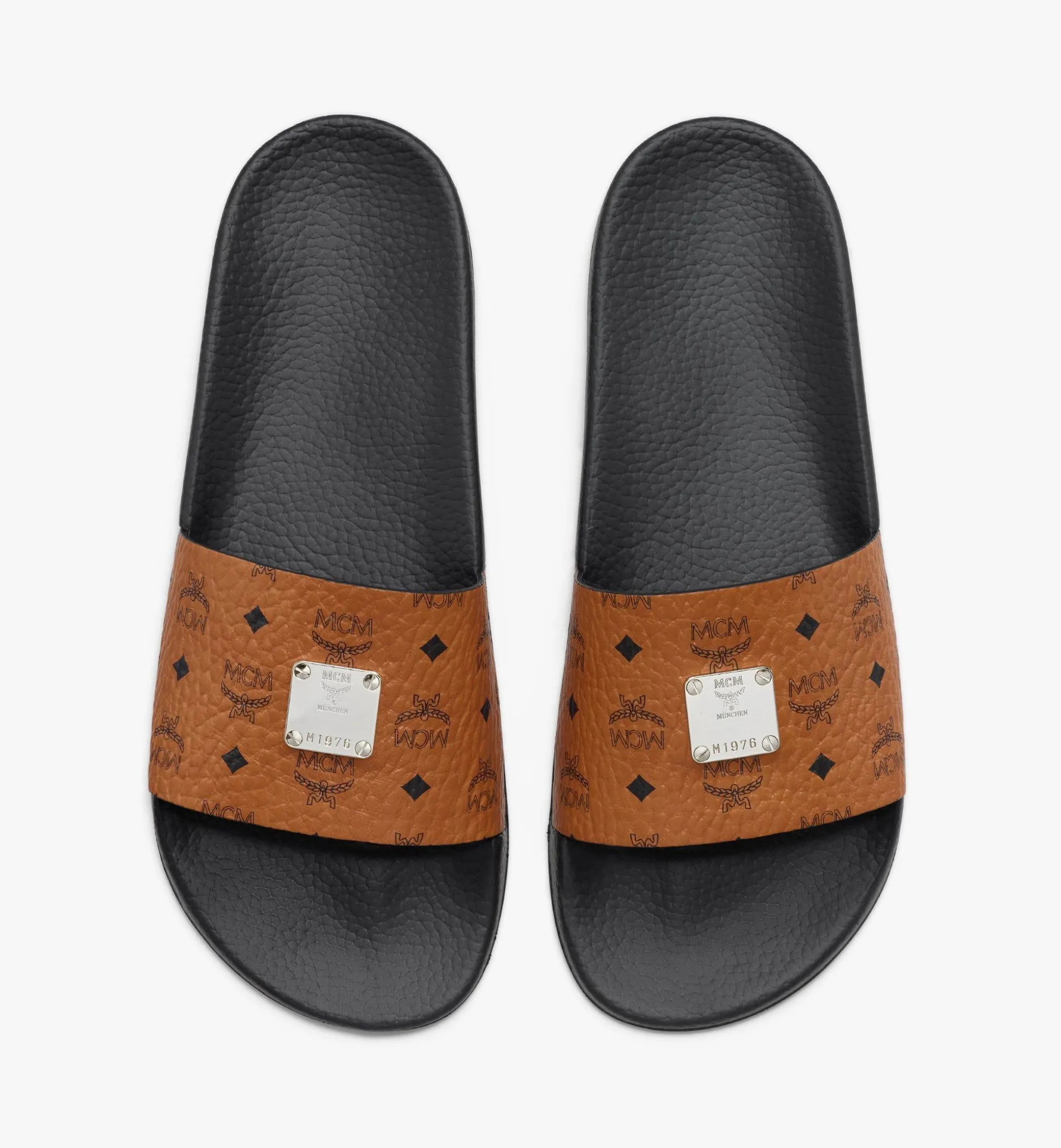 Slides Mit Monogramm-Print