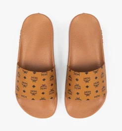 Slides Mit Monogramm-Print