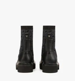 Stiefel Aus Kalbleder Mit Gestricktem Cubic-Monogramm