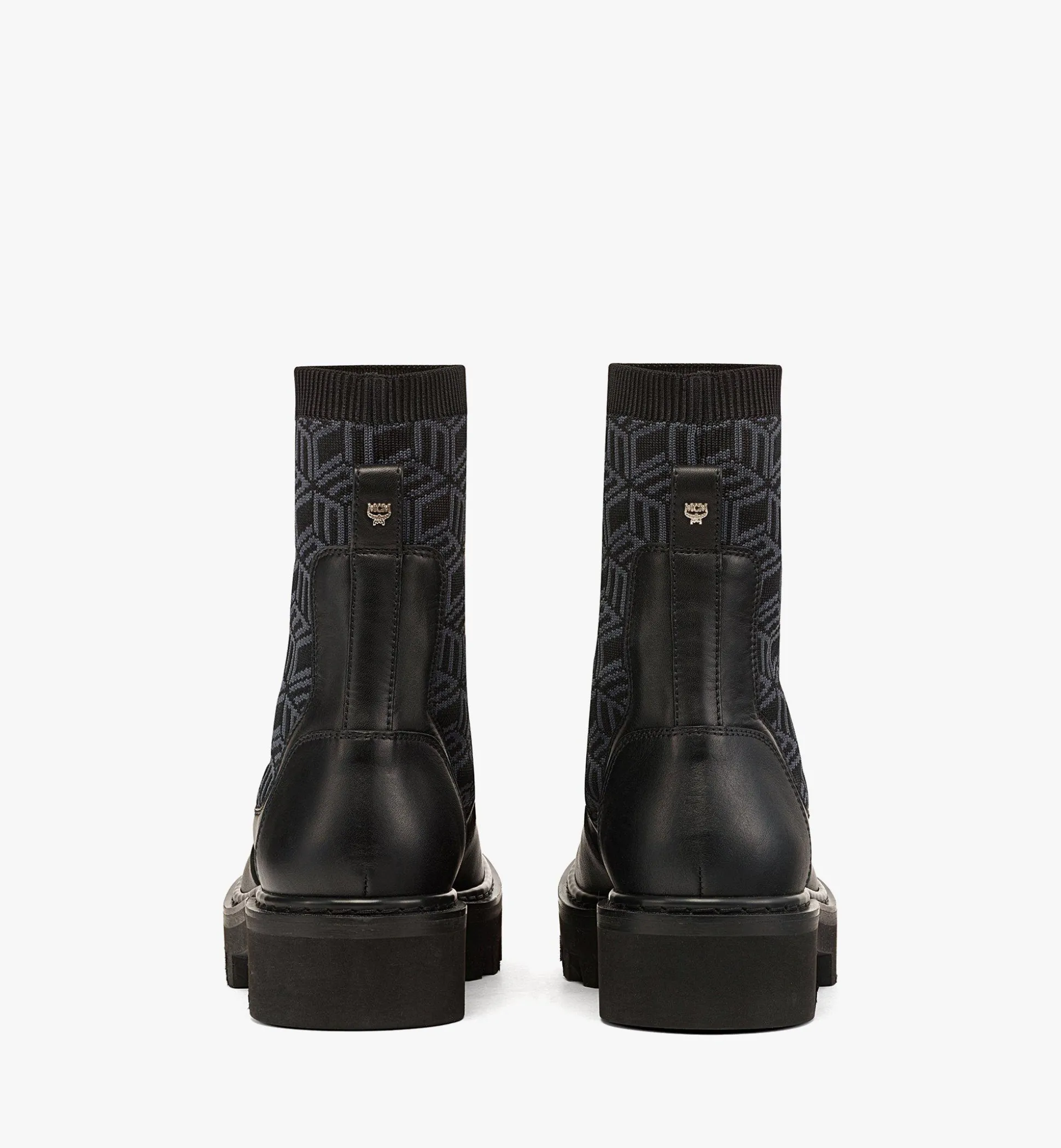 Stiefel Aus Kalbleder Mit Gestricktem Cubic-Monogramm
