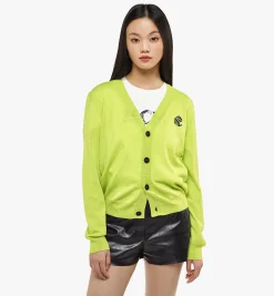Strickjacke Aus Wolle Mit Cubic-Logo Fur Damen
