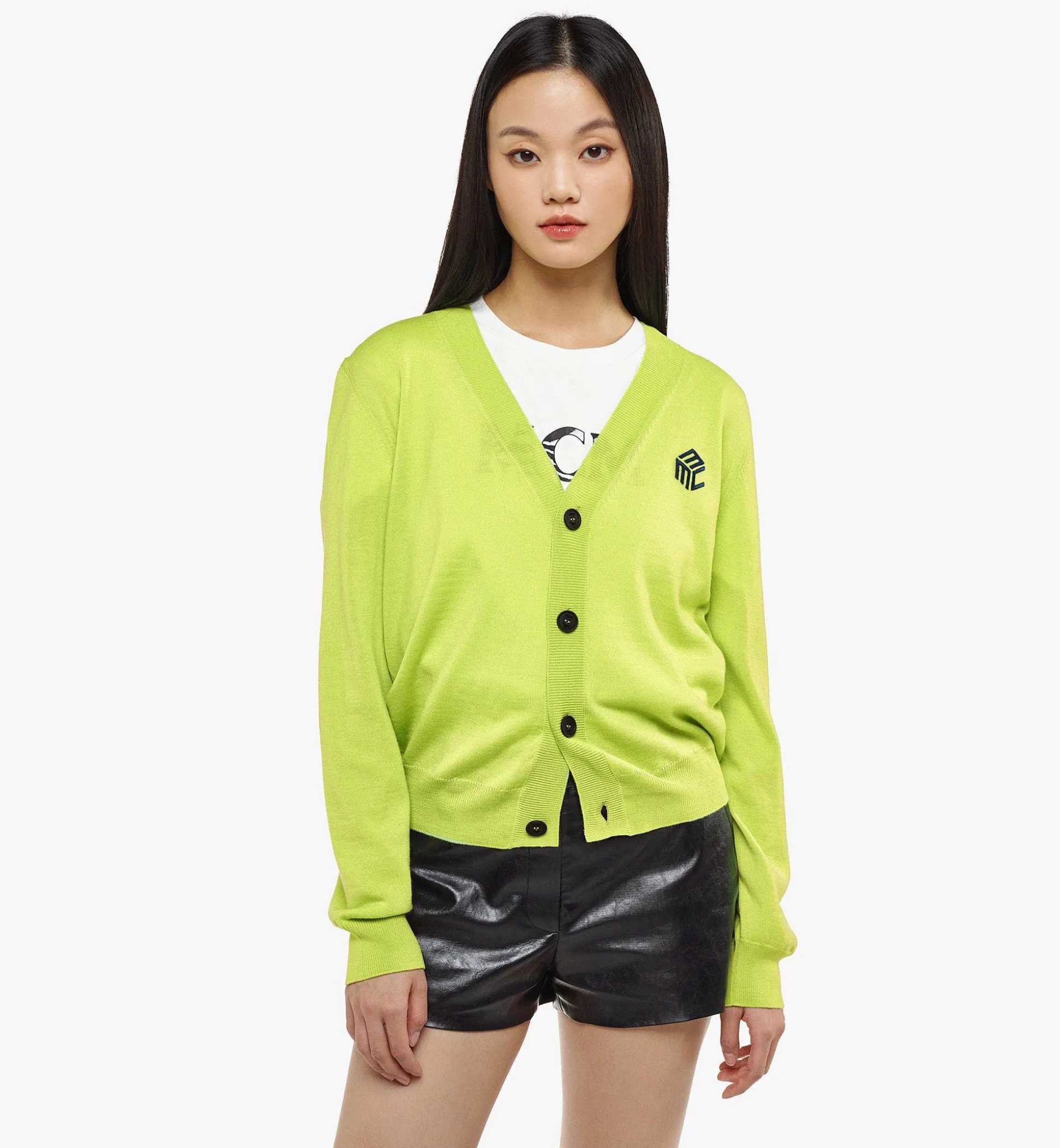 Strickjacke Aus Wolle Mit Cubic-Logo Fur Damen