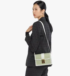 Tracy Schultertasche In Leder-Visetos-Mix