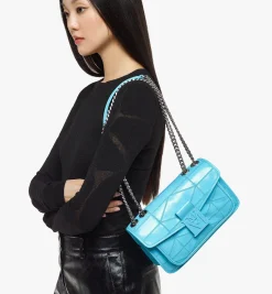 Travia Schultertasche Aus Gestepptem Knautschleder