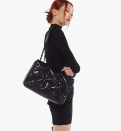 Travia Schultertasche Aus Gestepptem Cloud-Leder
