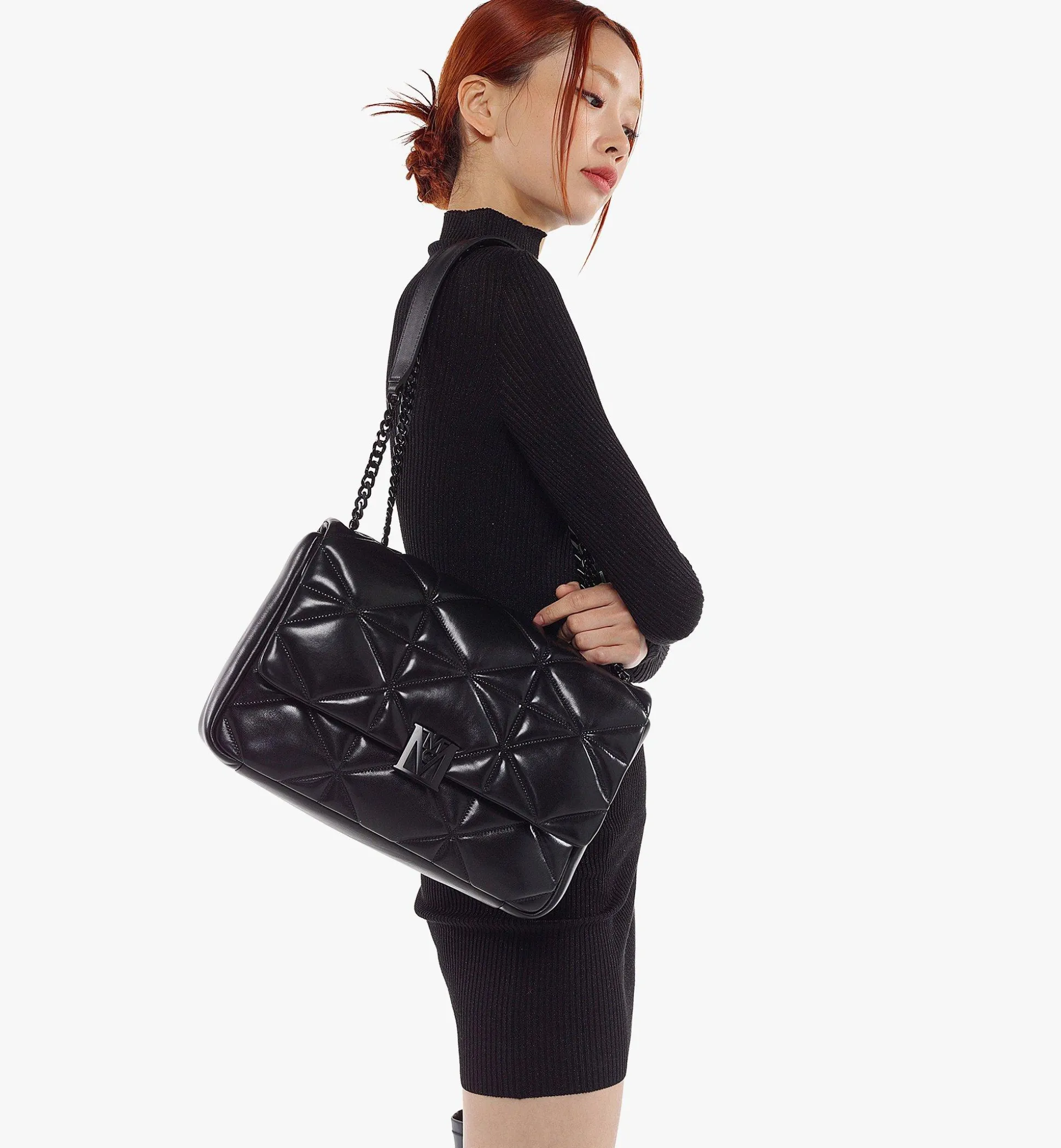 Travia Schultertasche Aus Gestepptem Cloud-Leder