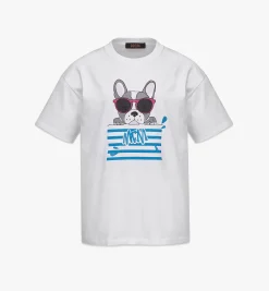 T-Shirt Mcm Sommer Aus Bio-Baumwolle Mit „M Pup"-Motiv Fur Damen