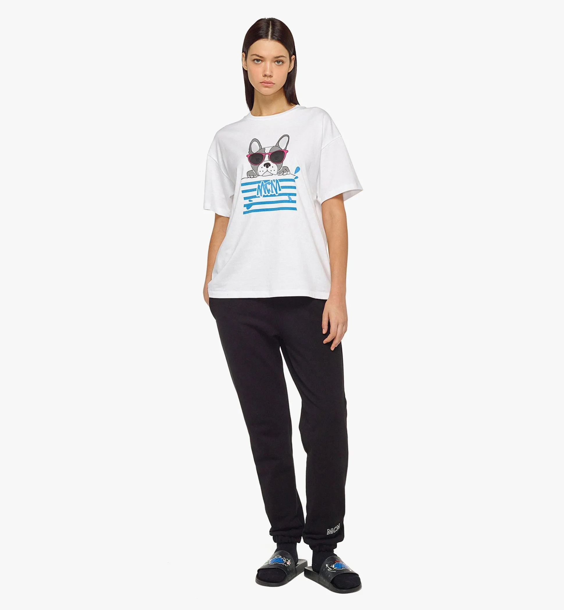 T-Shirt Mcm Sommer Aus Bio-Baumwolle Mit „M Pup"-Motiv Fur Damen