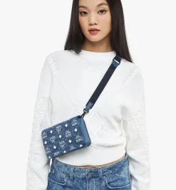 Umhangetasche Aren In Vintage Denim Jacquard