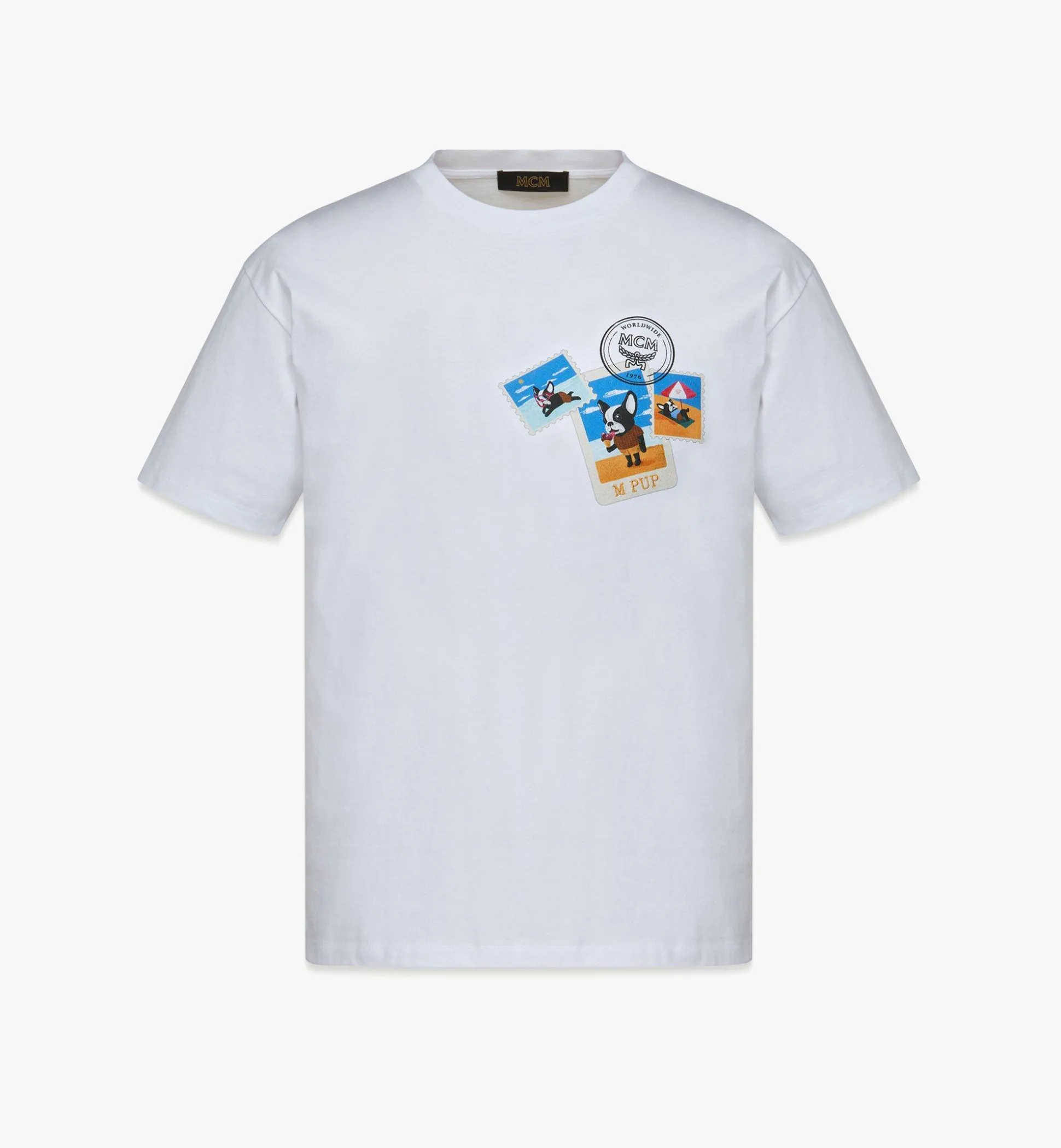Unisex-T-Shirt M Pup Postcards Aus Bio-Baumwolle