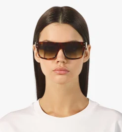 Zweifarbige, Rechteckige Sonnenbrille