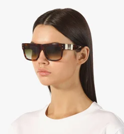 Zweifarbige, Rechteckige Sonnenbrille