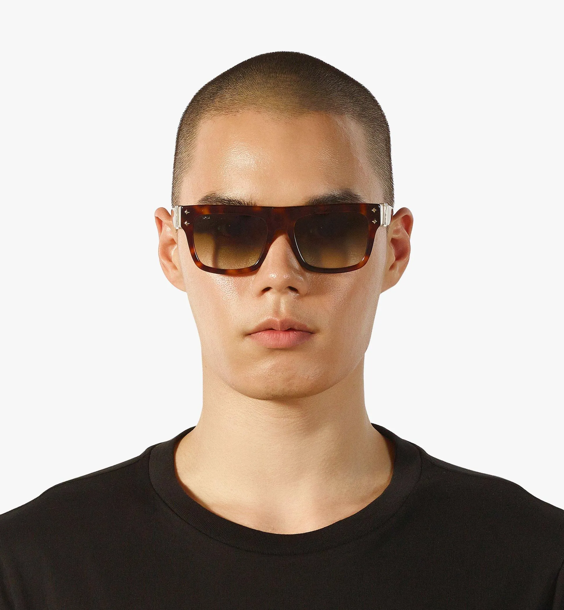 Zweifarbige, Rechteckige Sonnenbrille